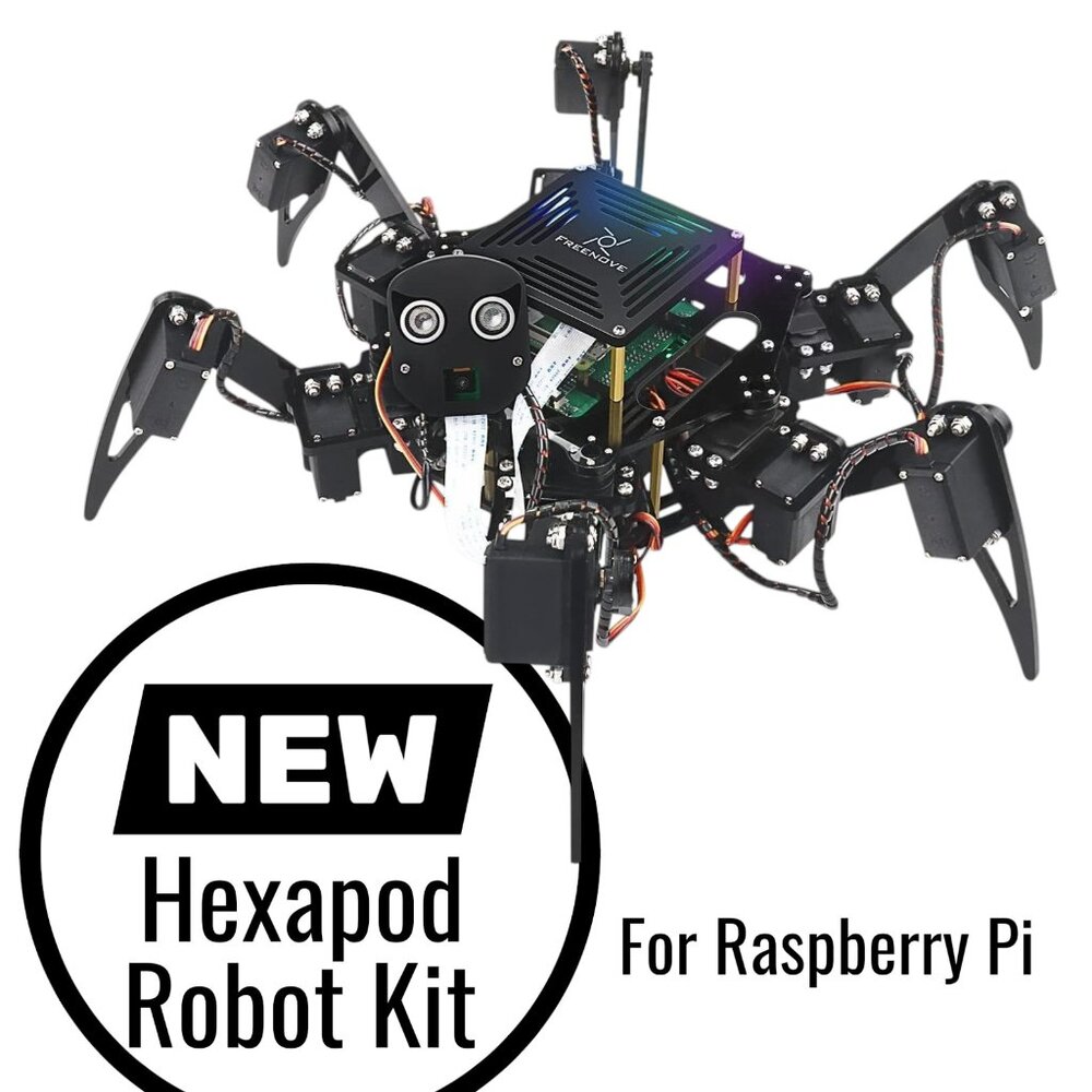 NEW Freenove Hexapod Robot Kit for Robotics Rasberry Pi 5 4 B 3 B+ Zero 2